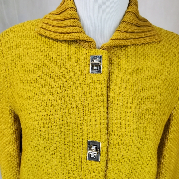 Philosophy Di Alberta Ferretti Vintage Wool Retro Mod Mustard Jacket Skirt Suit - Picture 7 of 16